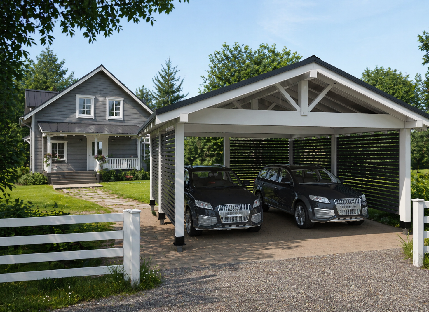 проект навеса 6х6